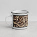 Left View Custom Mount Elbert Colorado Map Enamel Mug in Ember