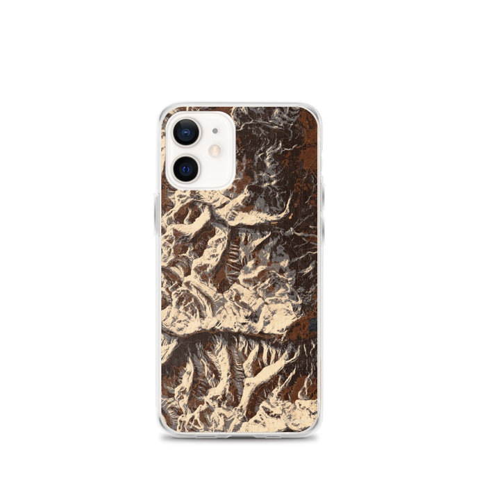 Custom Mount Elbert Colorado Map iPhone 12 mini Phone Case in Ember