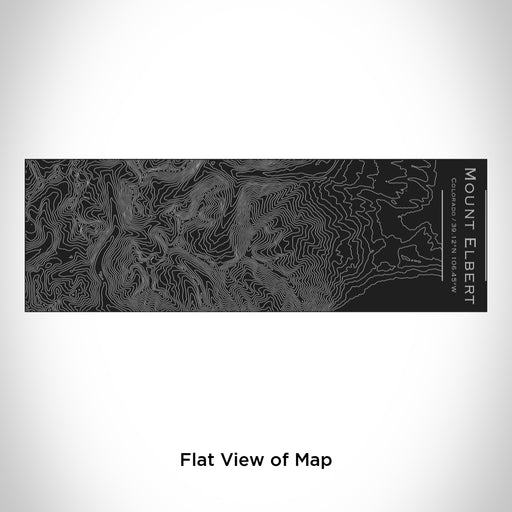 Rendered View of Mount Elbert Colorado Map Engraving on 10oz Stainless Steel Insulated Cup with Sliding Lid in Black