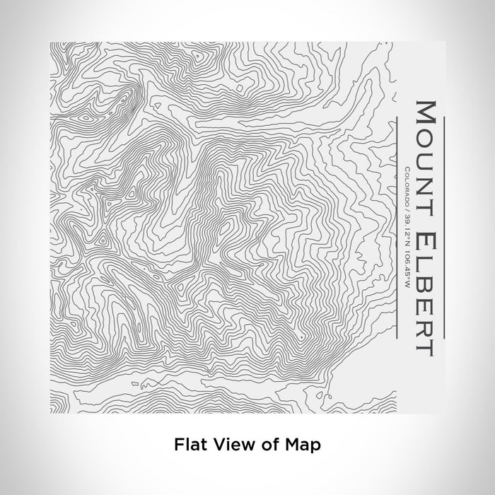 Rendered View of Mount Elbert Colorado Map Engraving on 17oz Stainless Steel Insulated Tumbler in White