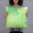 Person holding 18x18 Custom Mount Elbert Colorado Map Throw Pillow in Watercolor