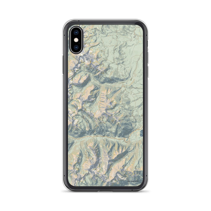 Custom Mount Elbert Colorado Map Phone Case in Woodblock