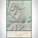 Mount Elbert Colorado Map Print Portrait Orientation in Woodblock Style With Shaded Background
