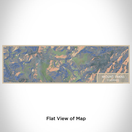 Flat View of Map Custom Mount Evans Colorado Map Enamel Mug in Afternoon