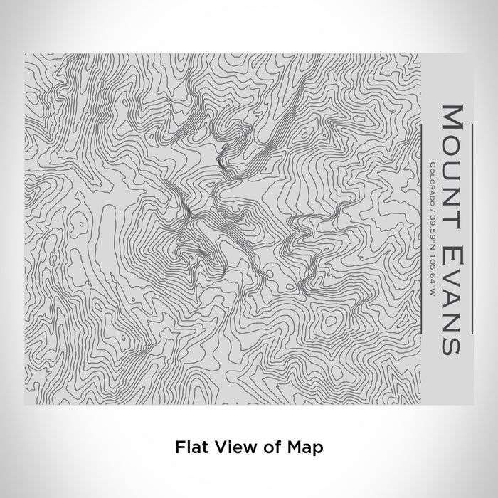 Rendered View of Mount Evans Colorado Map Engraving on 20oz Stainless Steel Insulated Bottle with Bamboo Top