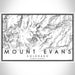 Mount Evans Colorado Map Print Landscape Orientation in Classic Style With Shaded Background