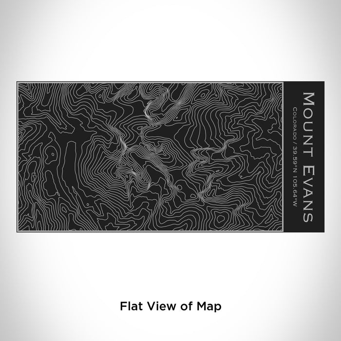 Rendered View of Mount Evans Colorado Map Engraving on 17oz Stainless Steel Insulated Cola Bottle in Black