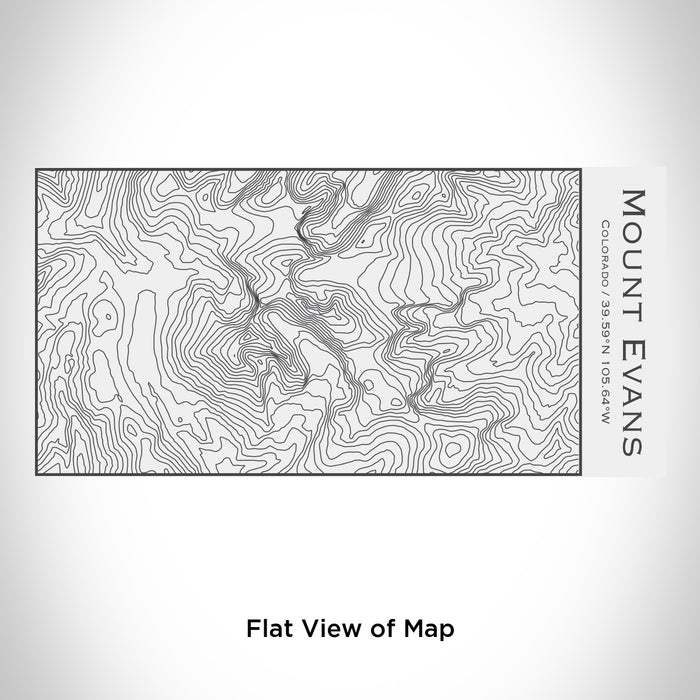 Rendered View of Mount Evans Colorado Map Engraving on 17oz Stainless Steel Insulated Cola Bottle in White