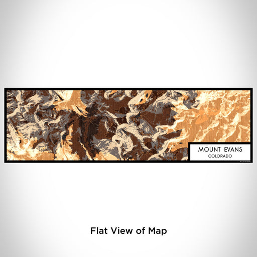 Flat View of Map Custom Mount Evans Colorado Map Enamel Mug in Ember