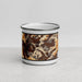 Front View Custom Mount Evans Colorado Map Enamel Mug in Ember