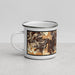 Left View Custom Mount Evans Colorado Map Enamel Mug in Ember