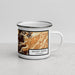 Right View Custom Mount Evans Colorado Map Enamel Mug in Ember
