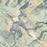 Mount Evans Colorado Map Print in Woodblock Style Zoomed In Close Up Showing Details