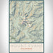 Mount Evans Colorado Map Print Portrait Orientation in Woodblock Style With Shaded Background