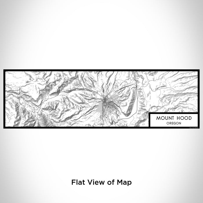 Flat View of Map Custom Mount Hood Oregon Map Enamel Mug in Classic