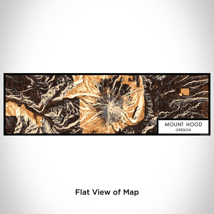 Flat View of Map Custom Mount Hood Oregon Map Enamel Mug in Ember