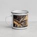 Left View Custom Mount Hood Oregon Map Enamel Mug in Ember