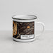 Right View Custom Mount Hood Oregon Map Enamel Mug in Ember