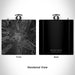 Rendered View of Mount Hood Oregon Map Engraving on 6oz Stainless Steel Flask in Black