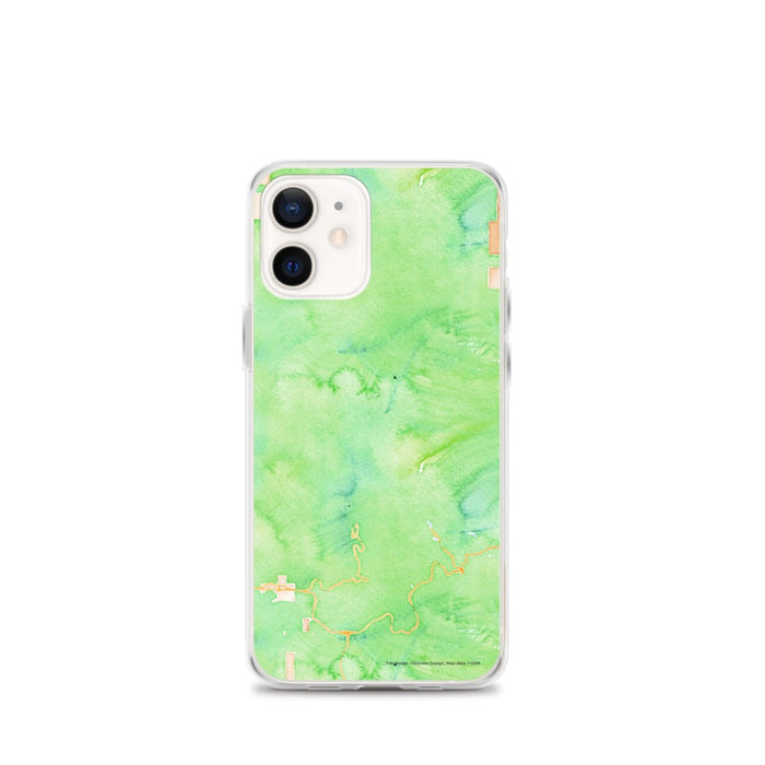 Custom Mount Hood Oregon Map iPhone 12 mini Phone Case in Watercolor