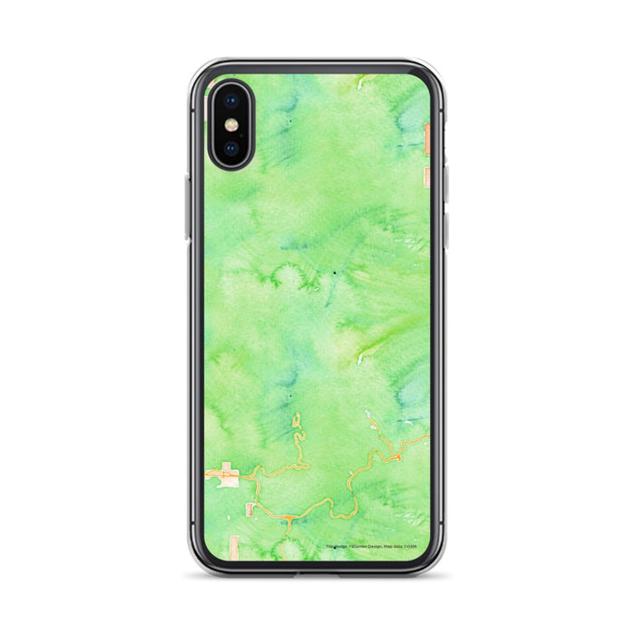 Custom Mount Hood Oregon Map Phone Case in Watercolor
