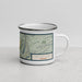 Right View Custom Mount Hood Oregon Map Enamel Mug in Woodblock