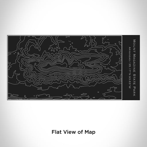 Rendered View of Mount Magazine State Park Arkansas Map Engraving on 17oz Stainless Steel Insulated Cola Bottle in Black