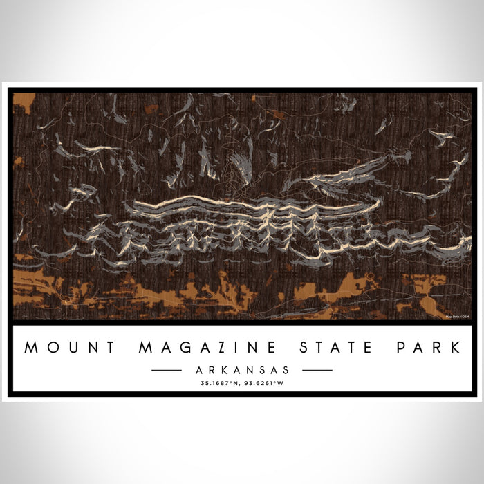 Mt. Magazine Map Mount Magazine State Park - Arkansas Map Print in Ember — JACE Maps
