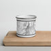Front View Custom Mount Mansfield Vermont Map Enamel Mug in Classic on Cutting Board