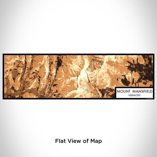 Flat View of Map Custom Mount Mansfield Vermont Map Enamel Mug in Ember