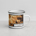 Right View Custom Mount Mansfield Vermont Map Enamel Mug in Ember