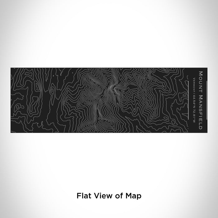Rendered View of Mount Mansfield Vermont Map Engraving on 10oz Stainless Steel Insulated Cup with Sliding Lid in Black