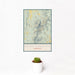 12x18 Mount Mansfield Vermont Map Print Portrait Orientation in Woodblock Style With Small Cactus Plant in White Planter