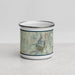Front View Custom Mount Mansfield Vermont Map Enamel Mug in Woodblock