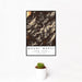 12x18 Mount Marcy New York Map Print Portrait Orientation in Ember Style With Small Cactus Plant in White Planter