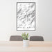 24x36 Mount Marcy New York Map Print Portrait Orientation in Classic Style Behind 2 Chairs Table and Potted Plant