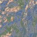 Mount Marcy New York Map Print in Afternoon Style Zoomed In Close Up Showing Details