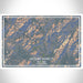 Mount Marcy New York Map Print Landscape Orientation in Afternoon Style With Shaded Background