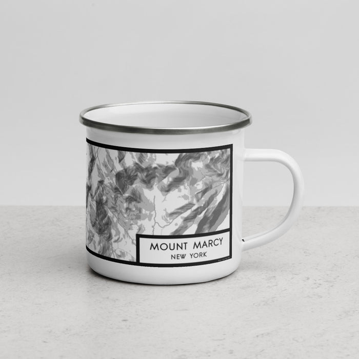 Right View Custom Mount Marcy New York Map Enamel Mug in Classic