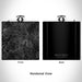 Rendered View of Mount Marcy New York Map Engraving on 6oz Stainless Steel Flask in Black