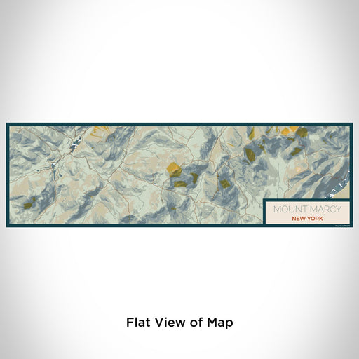 Flat View of Map Custom Mount Marcy New York Map Enamel Mug in Woodblock