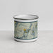 Front View Custom Mount Marcy New York Map Enamel Mug in Woodblock