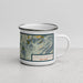 Right View Custom Mount Marcy New York Map Enamel Mug in Woodblock