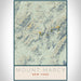 Mount Marcy New York Map Print Portrait Orientation in Woodblock Style With Shaded Background