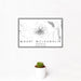 12x18 Mount McLoughlin Oregon Map Print Landscape Orientation in Classic Style With Small Cactus Plant in White Planter