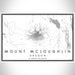 Mount McLoughlin Oregon Map Print Landscape Orientation in Classic Style With Shaded Background