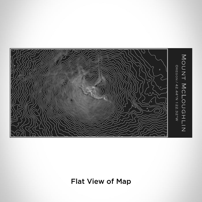 Rendered View of Mount McLoughlin Oregon Map Engraving on 17oz Stainless Steel Insulated Cola Bottle in Black
