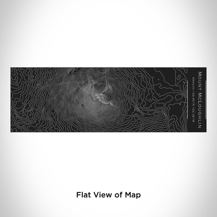 Rendered View of Mount McLoughlin Oregon Map Engraving on 10oz Stainless Steel Insulated Cup with Sliding Lid in Black