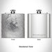 Rendered View of Mount McLoughlin Oregon Map Engraving on 6oz Stainless Steel Flask