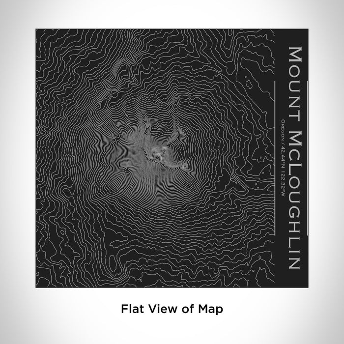 Rendered View of Mount McLoughlin Oregon Map Engraving on 17oz Stainless Steel Insulated Tumbler in Black